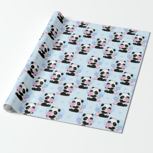 Panda Pattern Wrapping Paper