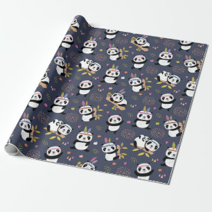 Panda Pattern Wrapping Paper