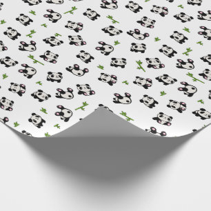 Panda pattern wrapping paper