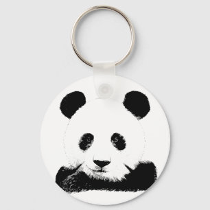 Panda Peeks Out Key Ring