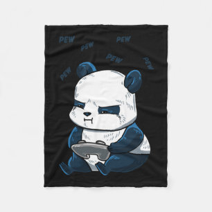 Panda Pew Cute Hob Fleece Blanket