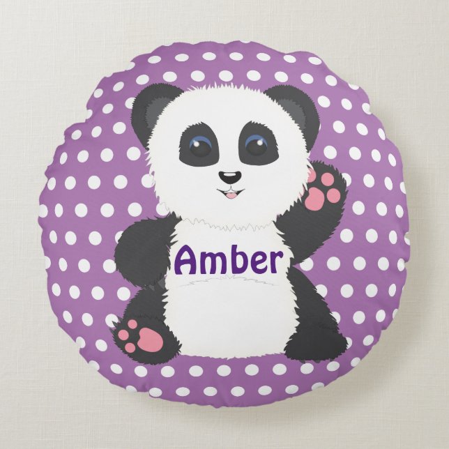 Panda pillow for nursery or kids room (Front)