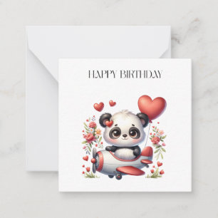 Panda Pilot Birthday Card