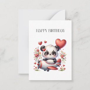 Panda Pilot Birthday Card