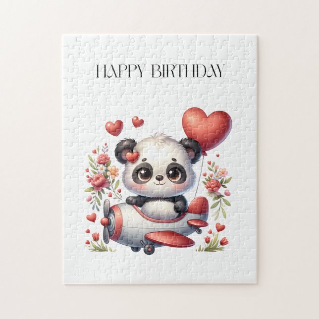 Panda Pilot Birthday Jigsaw Puzzle (Vertical)