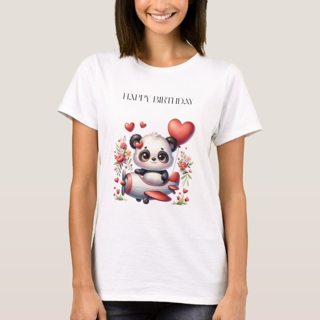 Panda Pilot Birthday T-Shirt (Front)