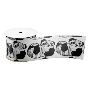 Panda Play 3" Wide Satin Ribbon, 2 Yard Spool Ribbon