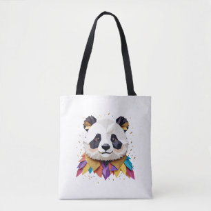 Panda Playful Adorable Fun Animal Colourful Joyful Tote Bag