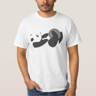 Panda Playing (Black) T-Shirt