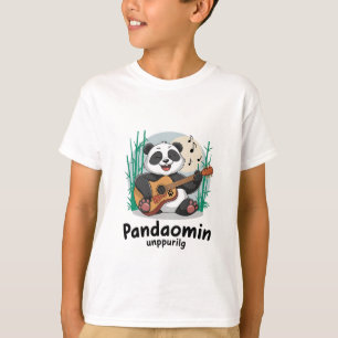Panda Playing Guitar- Cute Musical Panda T-Shirt