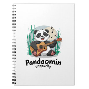 Panda Playing Guitar- Fun Musical Panda Notebook