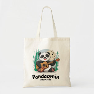 Panda Playing Guitar- Fun Musical Panda Tote Bag