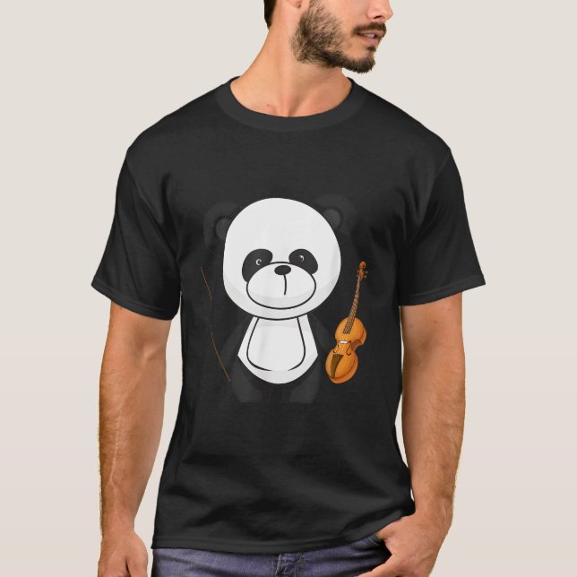 Panda Playing Violin T-Shirt (Front)