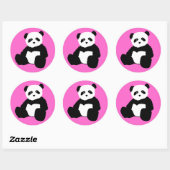 panda plush. classic round sticker (Sheet)