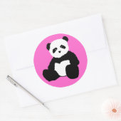 panda plush. classic round sticker (Envelope)