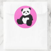 panda plush. classic round sticker (Bag)