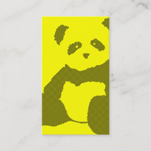 panda plush stripes business card