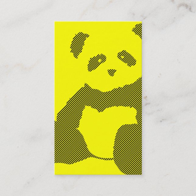 panda plush stripes business card (Front)
