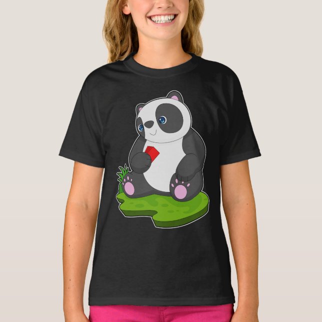 Panda Poker Poker cards T-Shirt (Front)