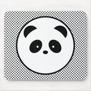 Panda polka dot mouse mat