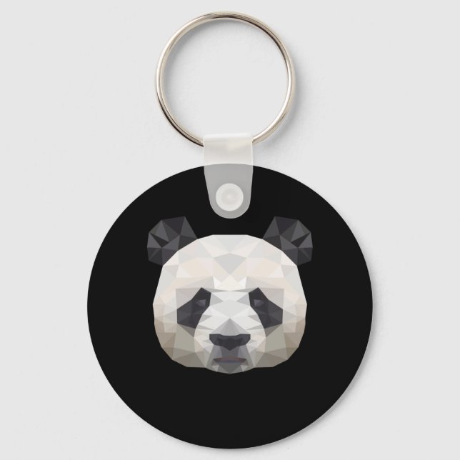Panda Polygonal Key Ring (Front)