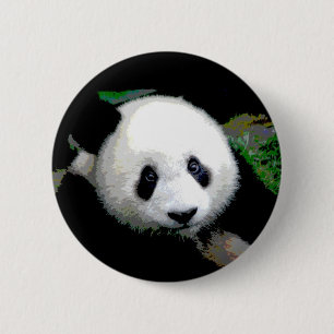 Panda Pop Art 6 Cm Round Badge