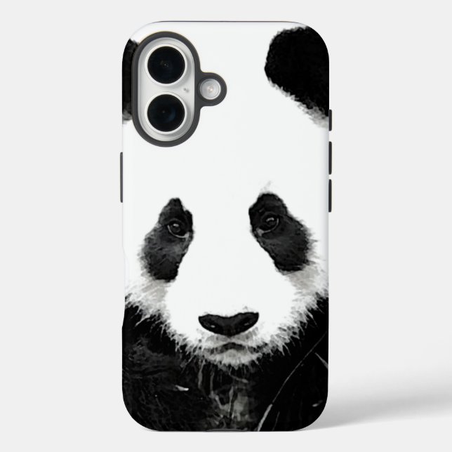 Panda Pop Art Black & White Case-Mate iPhone Case (Back)
