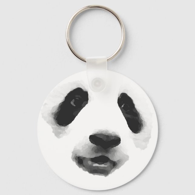 Panda Pop Art Key Ring (Front)
