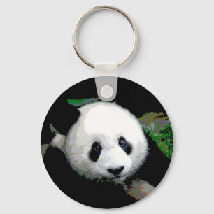 Panda Pop Art Key Ring