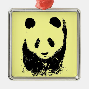 Panda Pop Art Metal Tree Decoration