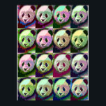 Panda Pop Art Poster<br><div class="desc">Panda Pop Art by artwright,  2014.</div>