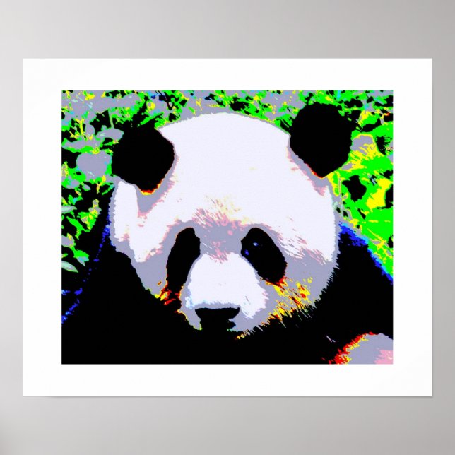 Panda Pop Art Poster Print - Panda Posters (Front)