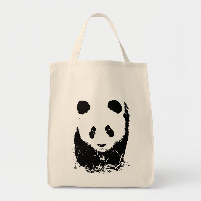 Panda Pop Art Tote Bag (Front)