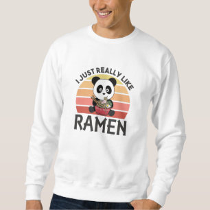 Panda Powered By Ramen Sweet Kawaii Noodle Pandas Sweatshirt