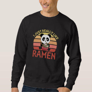 Panda Powered By Ramen Sweet Kawaii Noodle Pandas Sweatshirt