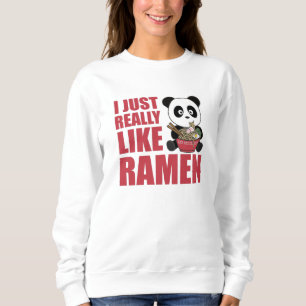 Panda Powered By Ramen Sweet Kawaii Noodle Pandas Sweatshirt