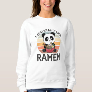 Panda Powered By Ramen Sweet Kawaii Noodle Pandas Sweatshirt