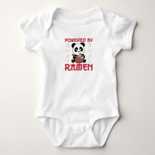 Panda Powered By Ramen Sweet Kawaii Noodles Bears Baby Bodysuit