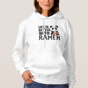 Panda Powered By Ramen Sweet Kawaii Noodles Bears Hoodie
