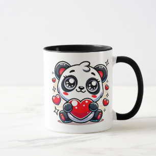 Panda pretty heart. mug