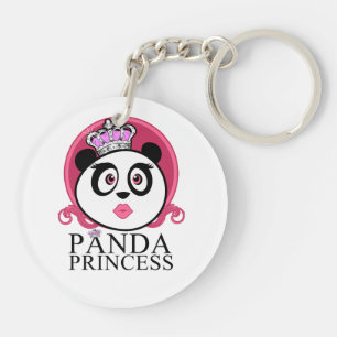 Panda Princess Cute Panda Queen Crown Key Ring