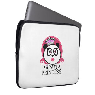 Panda Princess Cute Panda Queen Crown Laptop Sleeve