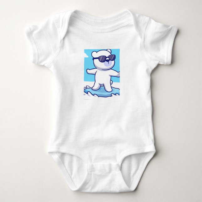 Panda Print Baby bodysuit  (Front)