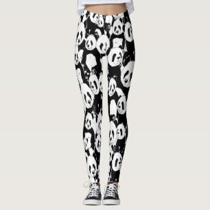 Panda print leggings