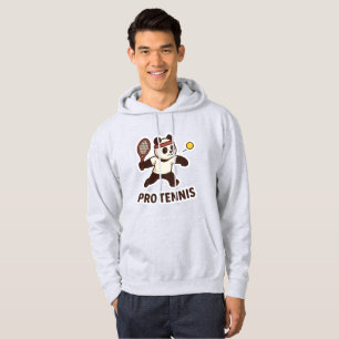 Panda Pro Tennis Sticker – Cute Sports Design Hoodie
