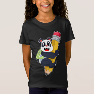 Panda Pupil Pencil T-Shirt