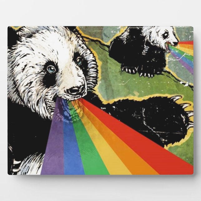 panda rainbow plaque (Front)