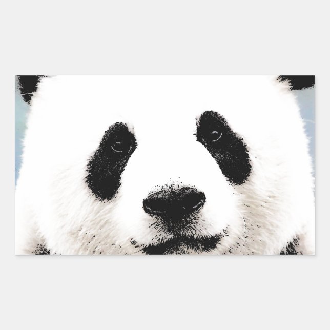 Panda Rectangular Sticker (Front)