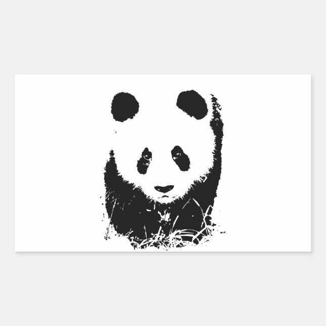 Panda Rectangular Sticker (Front)