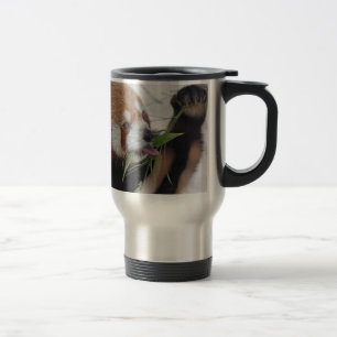 panda red animal print cute travel mug